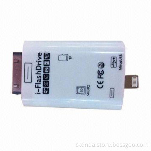 I-flashdrive Multifunction Card Reader for iPad 4/iPad Mini/iPhone 5, Download App from iTunes